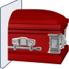 Maroon Steel Casket - Image 2